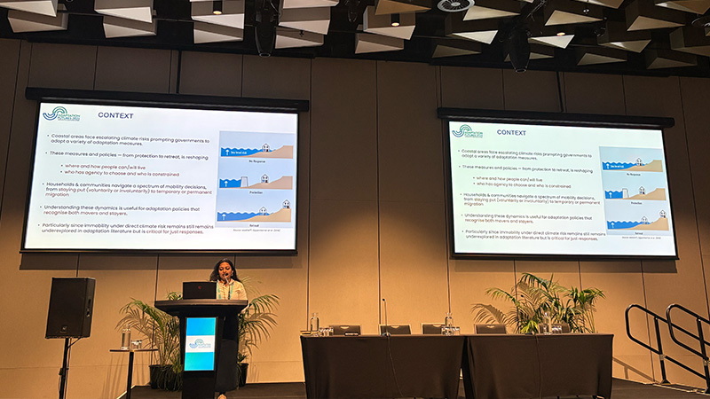 Namita KN and Aysha Jennath presenting at Adaptation Futures 2025