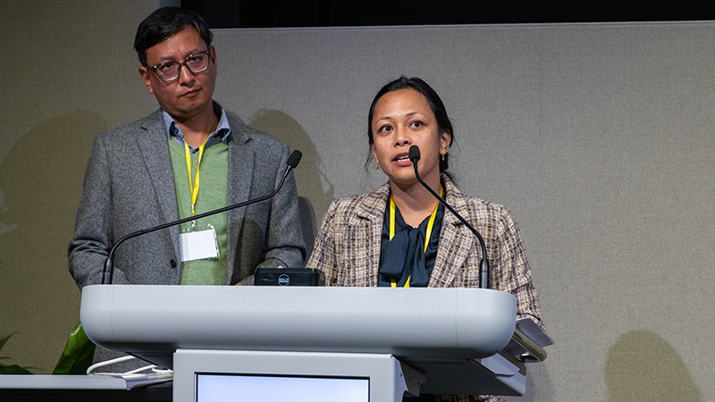 Binaya Sabarnee presenting