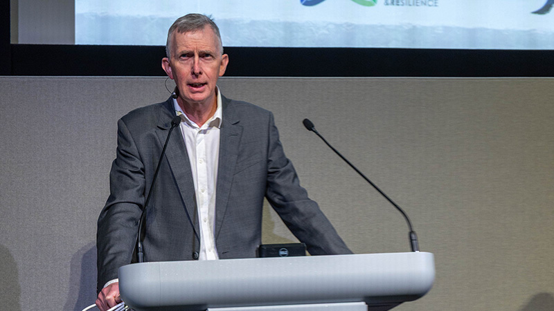 Neil Adger delivering the opening address