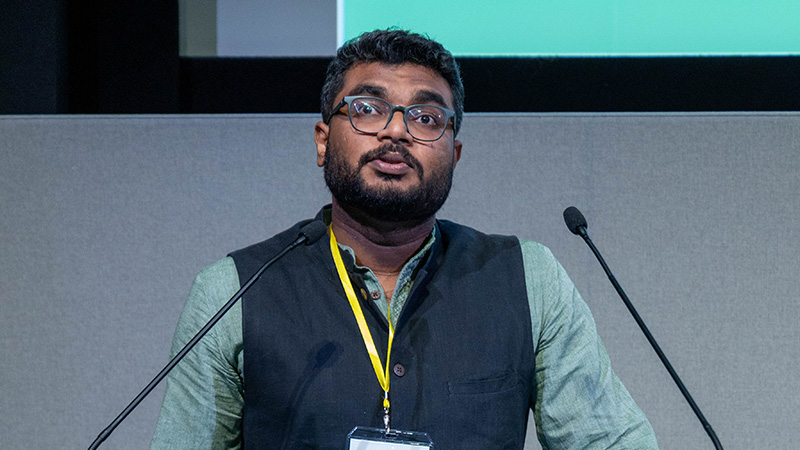 Nihal at the conference
